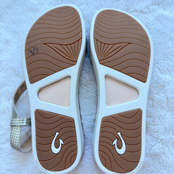 NEW!!! OluKai women leather platform sandals size 38 EU Retail 120$ - Picture 4 of 6